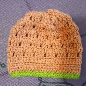 Childs Slouch Hat - Pink/Green